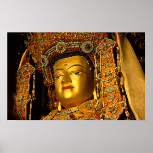 Die vergoldete Jowo-Buddha-Statue, Jokhang-Tempel, Poster