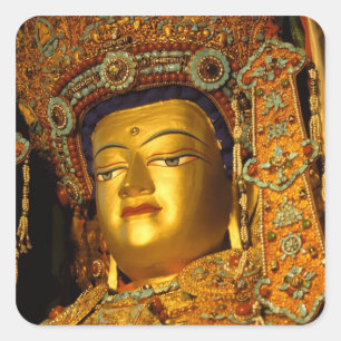 Die vergoldete Jowo-Buddha-Statue, Jokhang-Tempel, Quadratischer Aufkleber