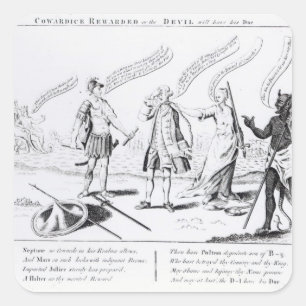 Die vergütete Feigheit oder der Teufel haben sein Quadratischer Aufkleber