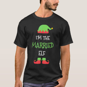 Die verheiratete Elf-Christmas-Familien-Matching-G T-Shirt