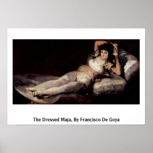 Die verkleidete Maja von Francisco de Goya Poster