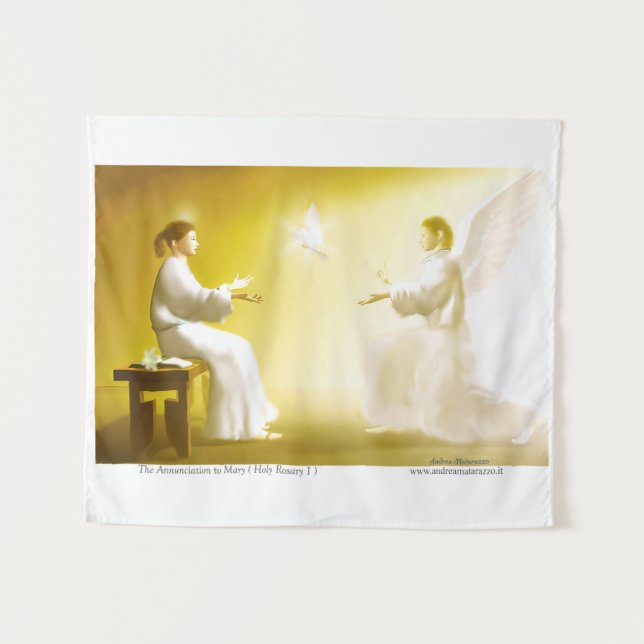 Die Verkündigung an Maria Wandteppich (Vorderseite (Horizontal))