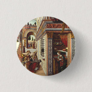 Die Verkündigung Carlo Crivelli Renaissance-Kunst Button