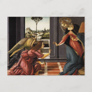 Die Verkündigung von Botticelli Postkarte