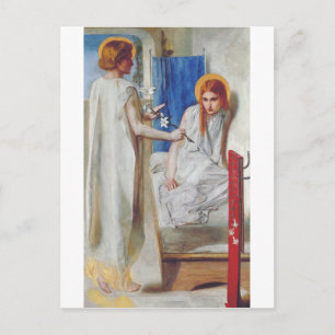 Die Verkündigung von Dante Gabriel Rossetti Postkarte