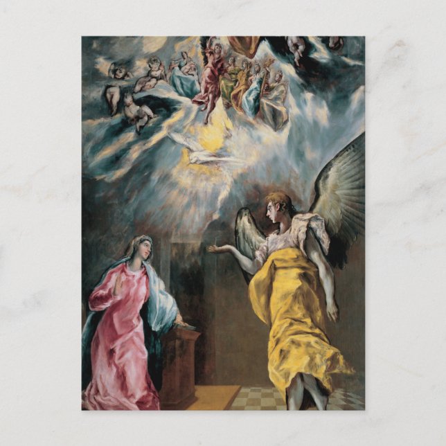 Die Verkündigung von El Greco Postkarte (Vorderseite)