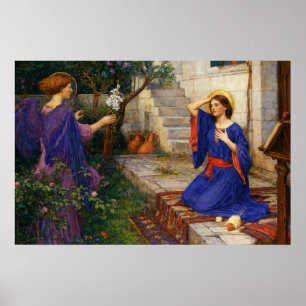 Die Verkündigung von John William Waterhouse Poster