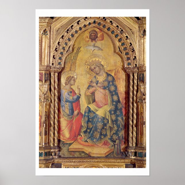 Die Verkündung (Teil des Polyptychs) (Öl auf Tafel Poster (Vorne)