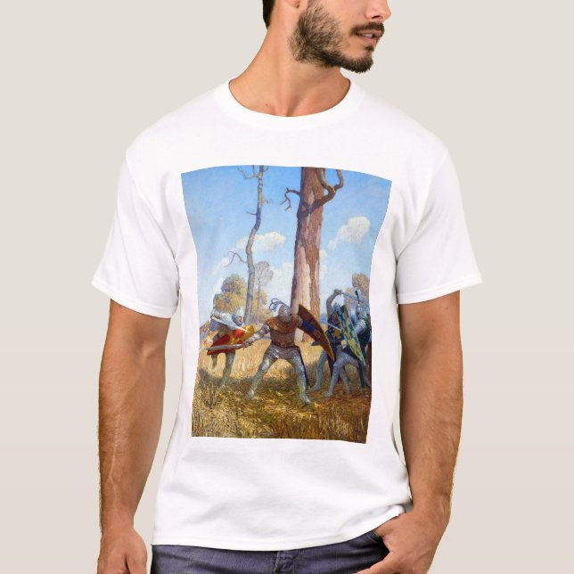 Die Verlegung von Sir Lamorak, c. 1922 von N.C. Wy T-Shirt (Vorderseite)