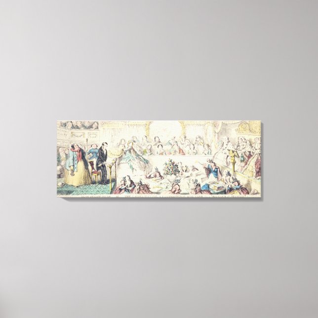 Die Verletzung des Versprechens - Cartoon, handfar Leinwanddruck (Vorderseite)