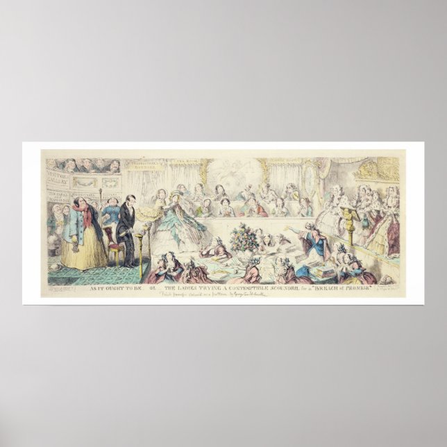 Die Verletzung des Versprechens - Cartoon, handfar Poster (Vorne)