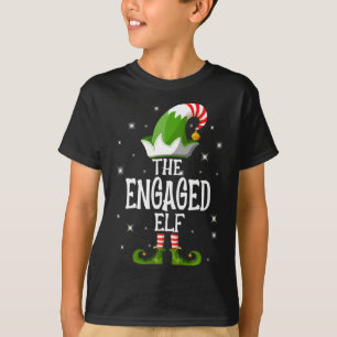 Die Verlobte Elf-Familie passt zu Weihnachten T-Shirt