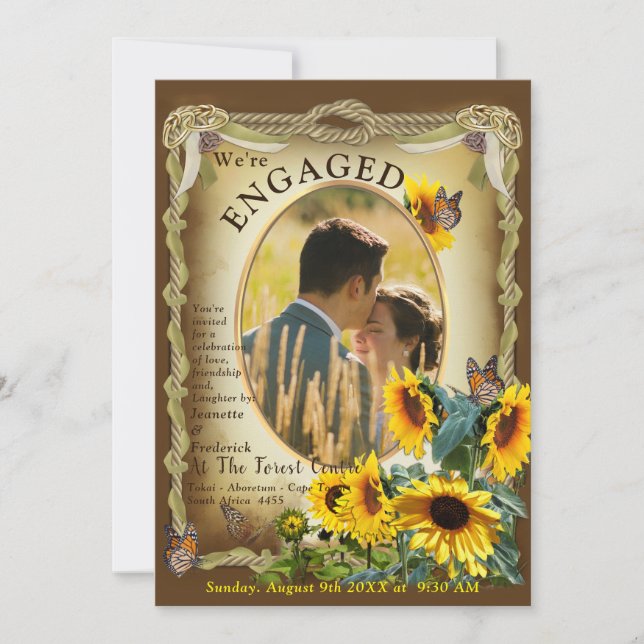 Die Verlobung der Knot-Feier Einladung (Vorderseite)