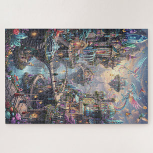 Die verlorene Kristallkönigreich-Fantasy-Kunst Puzzle