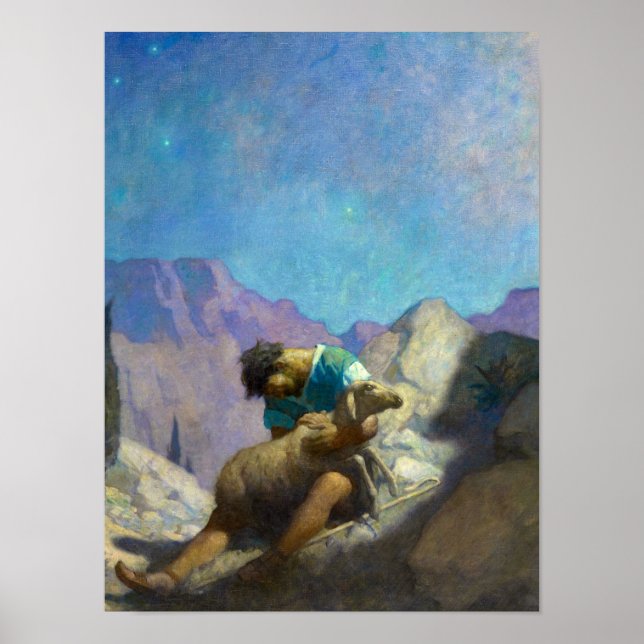 Die verlorene Schafe 1926 von Newell Convers Wyeth Poster (Vorne)