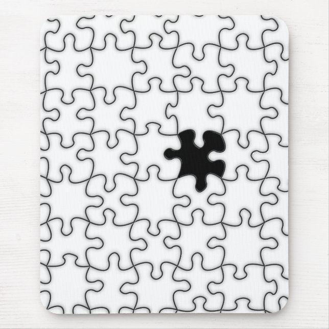 Die Vermisste Hintergrundvorlage zum Puzzle-Elemen Mousepad (Vorne)