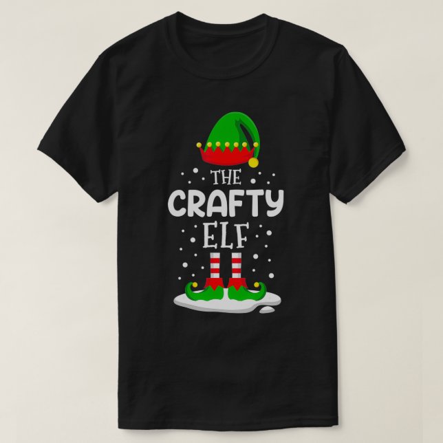 Die verrückte Elf Weihnachtsfamilie, die das Kostü T-Shirt (Design vorne)