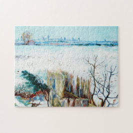 Die verschneite Landschaft mit den Arlen im Hinter Puzzle