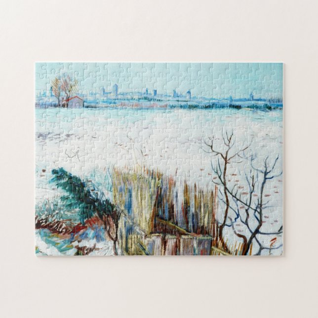 Die verschneite Landschaft mit den Arlen im Hinter Puzzle (Horizontal)