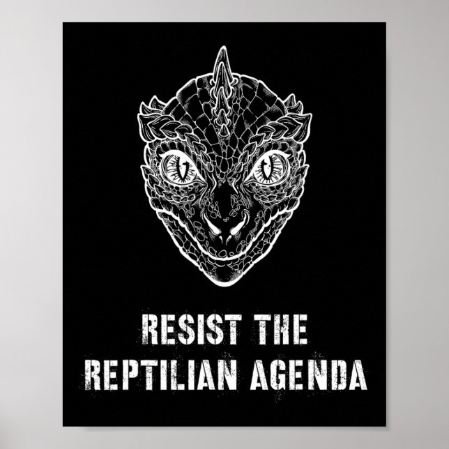 Die Verschwörungstheorie widersteht der Reptilien- Poster (Vorne)