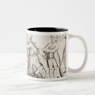 Die Versöhnung zwischen Britannia Amerika Zweifarbige Tasse