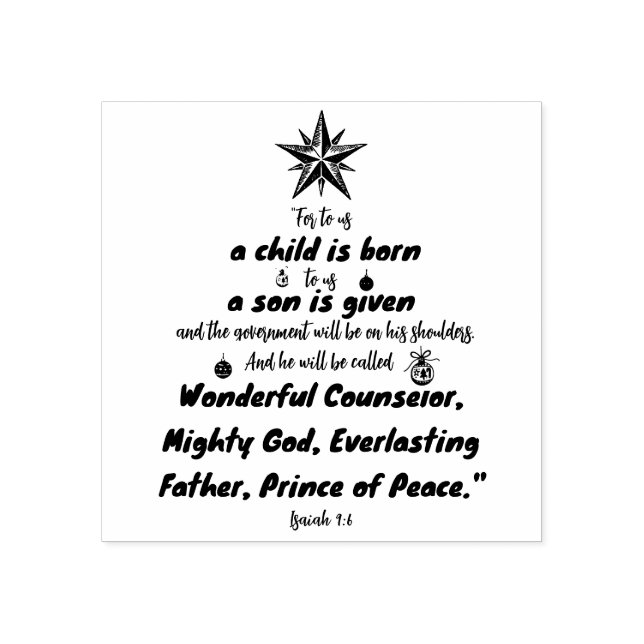 Die Versprechen der Weihnachtsbibel | Christen Gummistempel (Prägung)