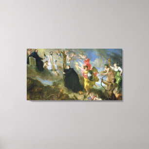 Die Versprechen des Heiligen Aloysius von Gonzaga Leinwanddruck