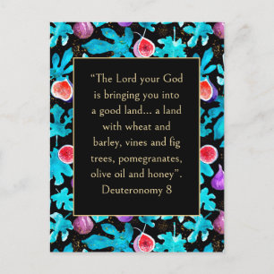 Die versprochene Grundstückswirtschaft 8 Bibelvers Postkarte
