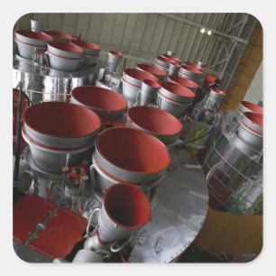 Die Verstärker des Soyuz TMA-14 Raumfahrzeugs 2 Quadratischer Aufkleber