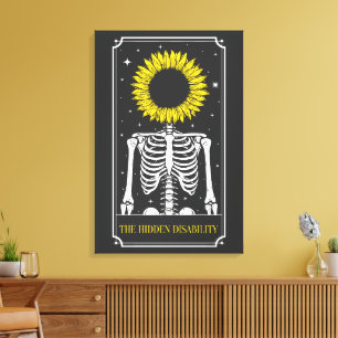 Die versteckte Behinderung Tarot-Karten-Aufklärung Leinwanddruck