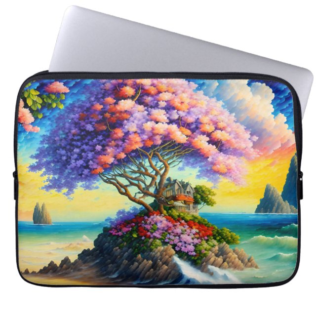 Die versteckte Insel im Ozean Laptopschutzhülle (Vorderseite)