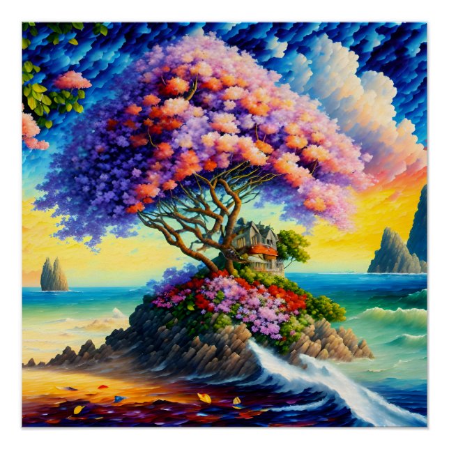 Die versteckte Insel im Ozean Poster (Vorderseite)