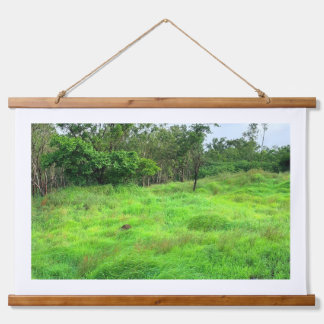 Die versteckte Lichtung Wandteppich Mit Holzrahmen