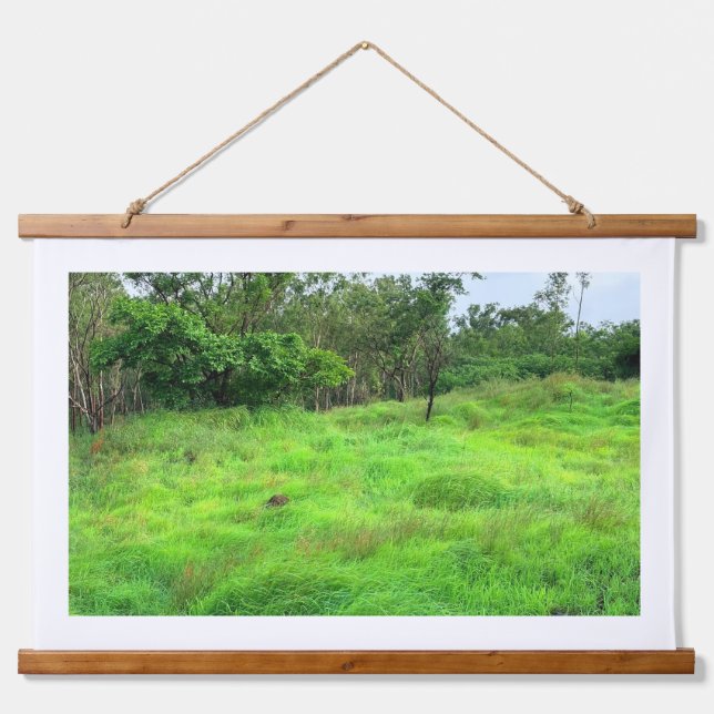 Die versteckte Lichtung Wandteppich Mit Holzrahmen (Vorne)