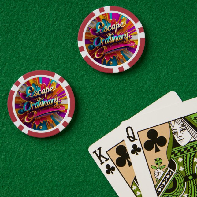 "Die versteckten Schätze des Lebens" Pokerchips (Pokertisch (doppelt))