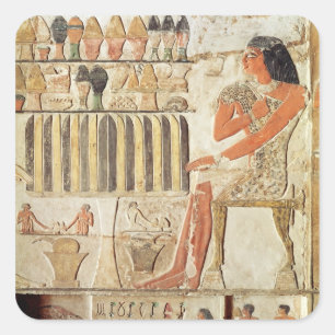 Die Verstorbenen vor einem Tisch Quadratischer Aufkleber