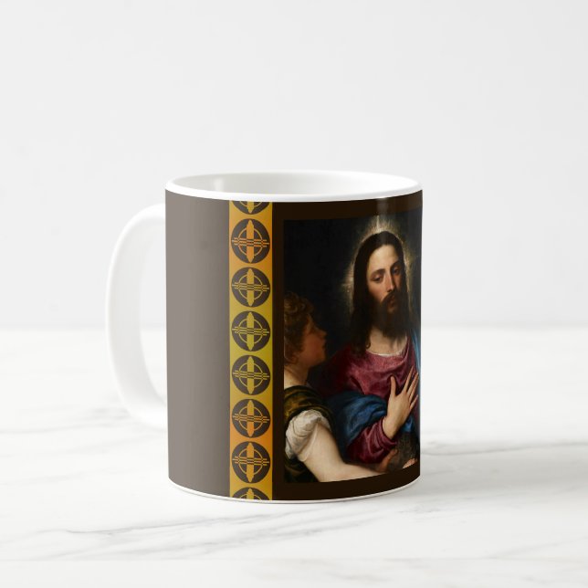 Die Versuchung Christi, Tizian Kaffeetasse (Vorderseite Links)