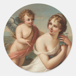 Die Versuchung des Eros Runder Aufkleber