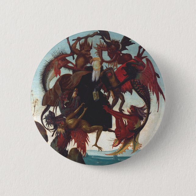 Die Versuchung des heiligen Antonius von Michelang Button (Vorderseite)