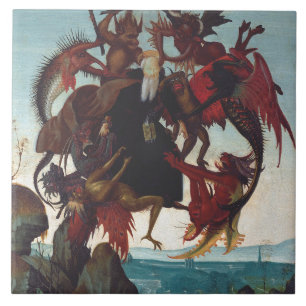 Die Versuchung des heiligen Antonius von Michelang Fliese