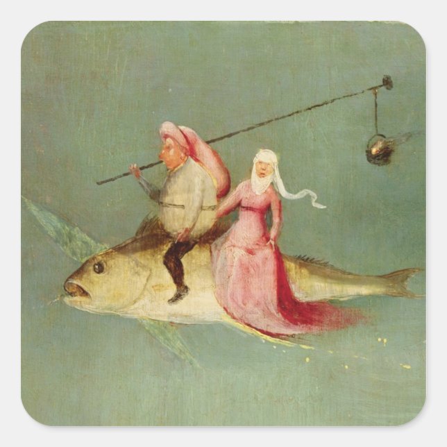 Die Versuchung des Hl. Anthony 2 Quadratischer Aufkleber (Vorderseite)