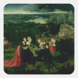 Die Versuchung des Hl. Anthony Quadratischer Aufkleber