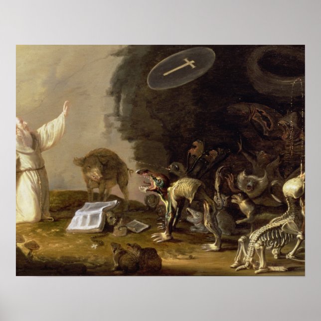 Die Versuchung des Hl. Anthony (Tafel) Poster (Vorne)