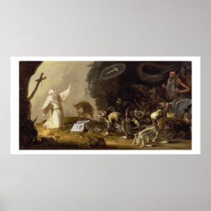Die Versuchung des Hl. Anthony (Tafel) Poster