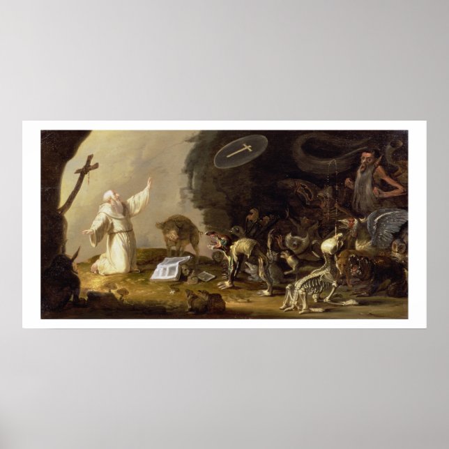 Die Versuchung des Hl. Anthony (Tafel) Poster (Vorne)