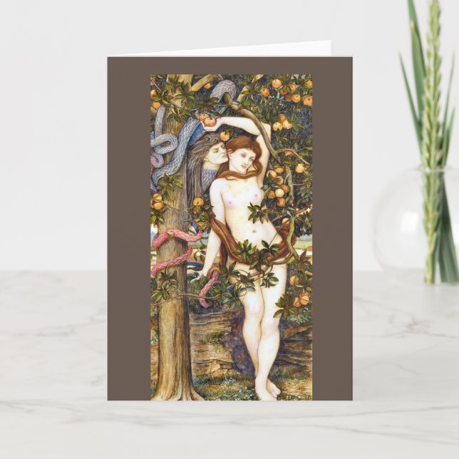 Die Versuchung von Eve John Roddam Spencer Stanhop Karte (Vorderseite)