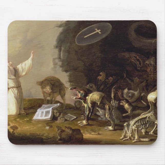 Die Versuchung von St Anthony (Platte) Mousepad (Vorne)