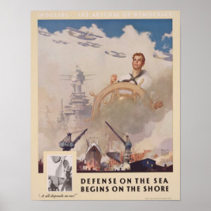Die Verteidigung des Zweiten Weltkriegs auf dem Me Poster