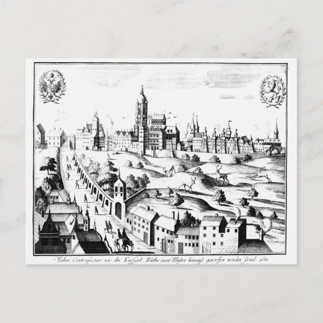 Die Verteidigung Prag, 3. August 1618 Postkarte (Vorderseite)