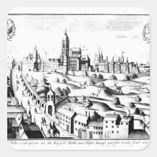 Die Verteidigung Prag, 3. August 1618 Quadratischer Aufkleber